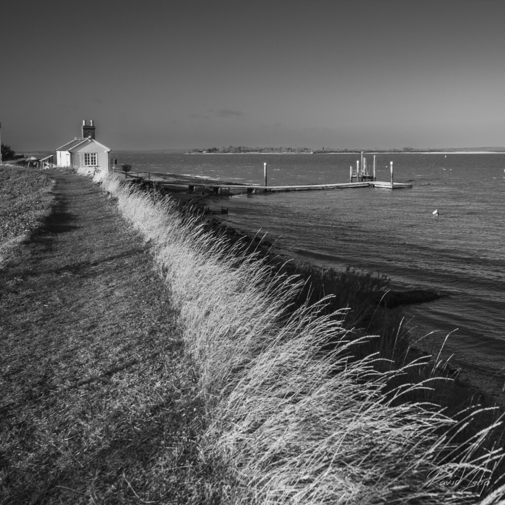 Essex, Steeple, Fishermans cottage, Osea Island, Blackwater Estuary