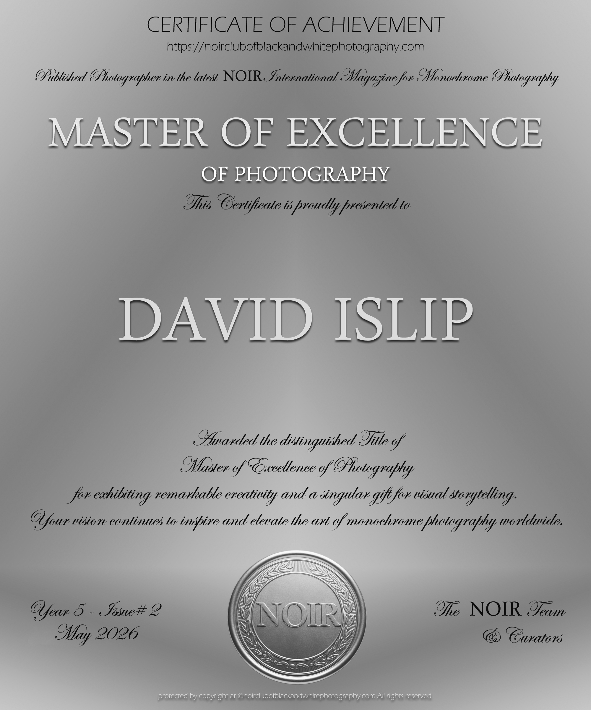 Noir club of black and white photography
